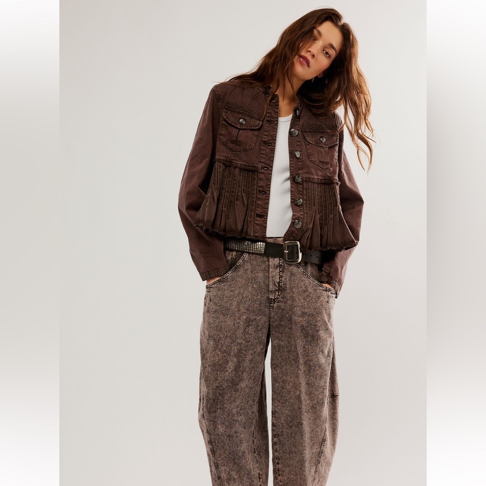 NWT FREE PEOPLE (SOLD OUT) Coconut Shell Cassidy Jacket SZ: L
